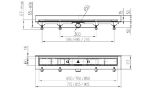 Kép LIV 850mm ENERGY sarok zuhanyfolyóka szett, rozsdamentes acél keret  (vonalas design)