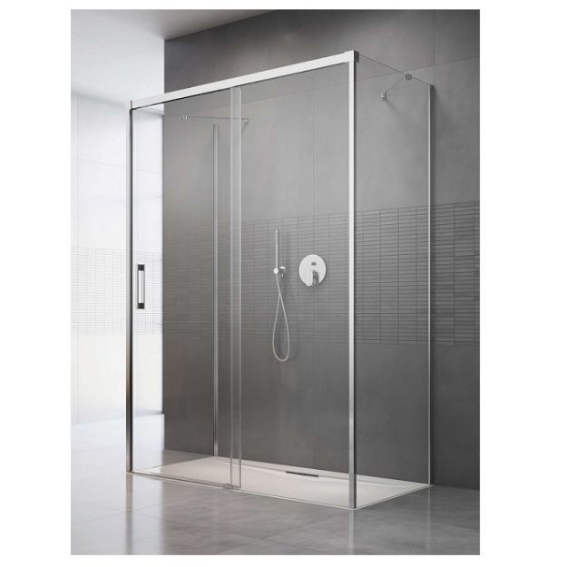 Kép 10116120-01-01L Idea KDJ S 120 B zuhanyajtó, balos, átlátszó üveg, króm keret