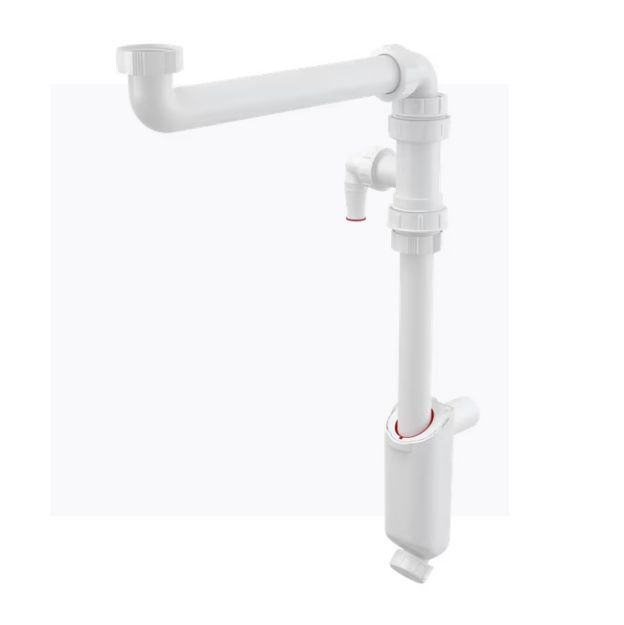 Kép AlcaPlast A43SL-DN32/40 Helytakarékos hosszabbított mosdószifon 5/4"