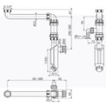 Kép AlcaPlast A43SL-DN32/40 Helytakarékos hosszabbított mosdószifon 5/4"