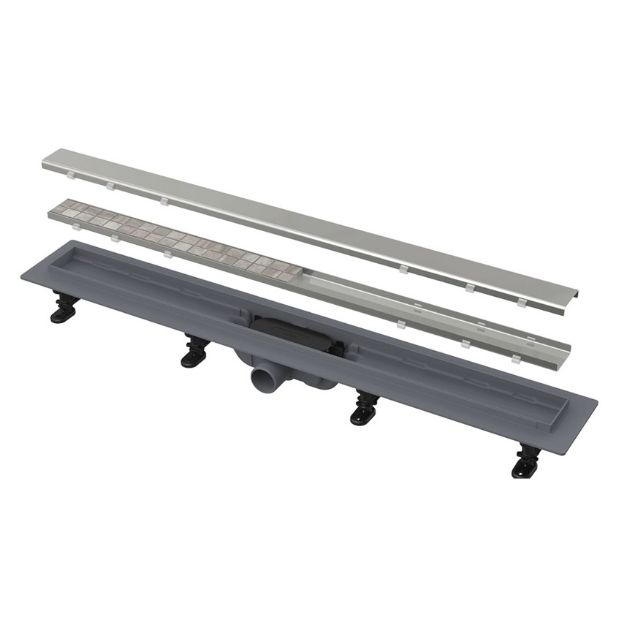 Kép AlcaPlast APZ19 SIMPLE 950mm zuhanyfolyóka peremmel, kétoldalú ráccsal