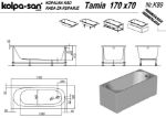 Kép Kolpa San Tamia 170x70 beépíthető kád 992230