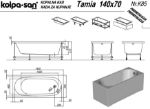 Kép Kolpa San Tamia 140x70/S beépíthető ülőkád 752940