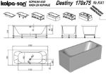 Kép Kolpa San Destiny 170x75 beépíthető kád 571030