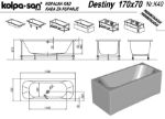 Kép Kolpa San Destiny 170x70 beépíthető kád 571020