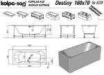 Kép Kolpa San Destiny 160x70 beépíthető kád 571010