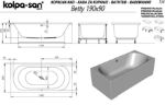 Kép Kolpa San Betty 190x90 beépíthető kád 565450