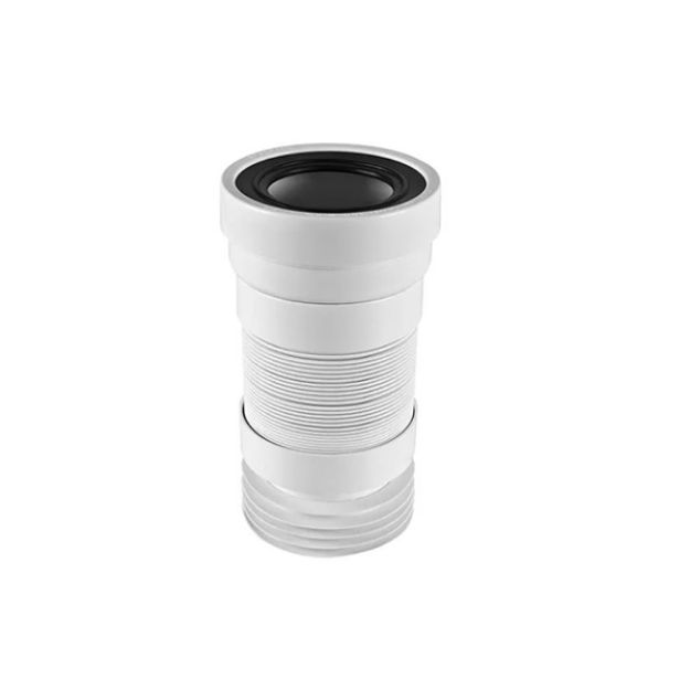 Kép McAlpine NA110 WC bekötő idom, lamellázott, 230mm <---> 440mm