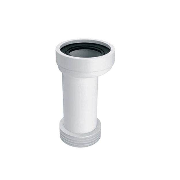 Kép McAlpine NA110 excenteres WC bekötő idom 20mm eltolással, lamellázott, L=260mm