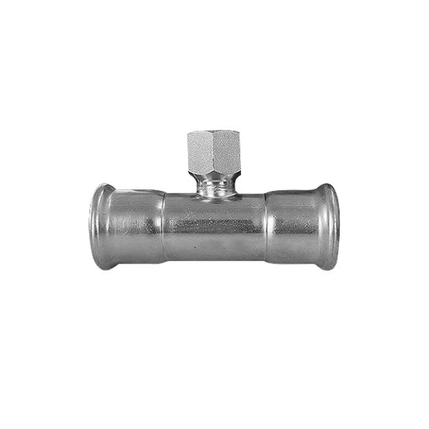 Kép Bänninger 76mm*3/4"BM T-idom, INOX (rozsdamentes), SS 304, Hőszivattyús és fűtési rendszerekhez