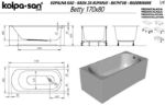 Kép Kolpa San Betty 170x80 beépíthető kád 565920