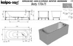 Kép Kolpa San Betty 170x75 beépíthető kád 565350