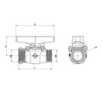Kép Mofém 1/2˝ fix-KB gömbcsap (kék)