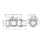 Kép Mofém 3/4˝ fix-KB gömbcsap (kék)
