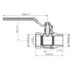Kép Mofém Gamma 1˝ fix-KB gömbcsap, (piros)
