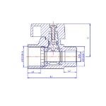Kép Mofém Gamma Mini 3/8˝ fix-KB gömbcsap, (piros)