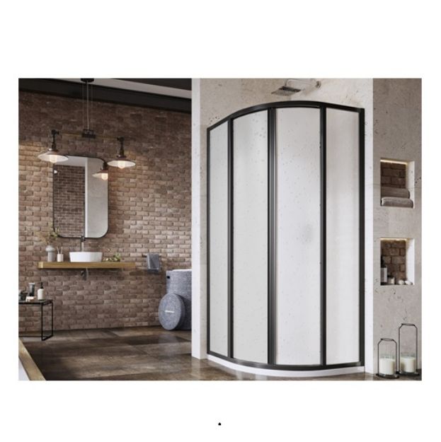 Kép Ravak Supernova Zuhanykabin, SKCP4-90 195 fekete+Pearl
