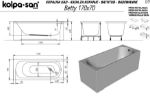 Kép Kolpa San Betty 170x70 beépíthető kád 565380