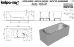 Kép Kolpa San Betty 160x70 beépíthető kád 565430