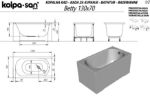 Kép Kolpa San Betty 130x70 beépíthető kád 565520