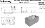 Kép Kolpa San Betty 120x70 beépíthető kád 565530