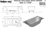 Kép Kolpa San Betty E2 170x80 beépíthető kád 705320