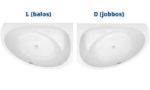 Kép Kolpa San Libretto L 170x110 beépíthető asszimetrikus sarokkád balos 565240