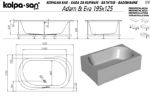 Kép Kolpa San Adam&Eva 195x125/2O kád, 2db előlappal 593210