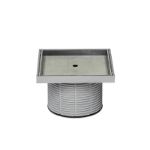 Kép Styron 150x150mm padlórács magasítóval, burkolható fedlappal
