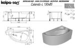 Kép Kolpa San Calando L 150x85 beépíthető asszimetrikus sarokkád balos 592980