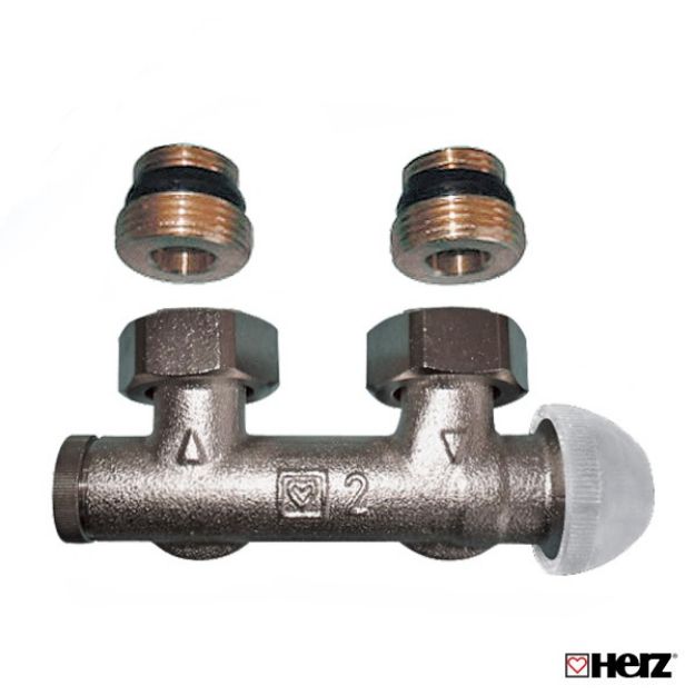Kép Herz H-3000 Sarok kétcsöves radiátorszelep G 3/4"