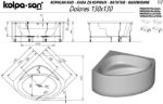 Kép Kolpa San Dolores 130x130 beépíthető sarokkád 565480